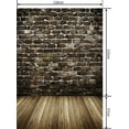 thumbnail image 2 of ABPHOTO Polyester Brick wood floor theme 5x7ft Indoor Studio Photography Background Backdrop, 2 of 4