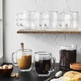 thumbnail image 3 of ZWILLING Sorrento Plus 4-pc Double Wall Glass Coffee Mugs, Insulated Coffee Mug, Clear, 3 of 6