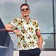 thumbnail image 4 of Balery Sunflowers Leaves And Birds Camisa Polo de Hombre con Estampado, de Manga Corta y Tejido Medio, Camisa Tipo Golf Polo-4X-Large, 4 of 6