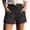 Black, variant on Womens Shorts 2026 Comfy Summer Drawstring High Waist Cotton Linen Casual Shorts for Women Trendy by Yigetop Black L