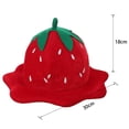 thumbnail image 3 of OOOUM Plush Funny Hat For Adults Fruits Shape Scalloped Brim Party Hat Holiday Gathering Festive Plush Hat Red, 3 of 6