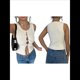 thumbnail image 2 of Camiseta Sin Mangas de Verano para Mujer, Cuello Redondo, Ajustada, de Punto Acanalado Y2K L, 2 of 7