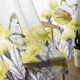 thumbnail image 5 of Yellow Spring Floral Sheer Curtains 96 Inches Long 2 Panels Set, Window Sheer Curtains for Living Room/Bedroom, Watercolor Summer Botanical Elegant Light Filtering Rod Pocket Curtain 52'' x 96'' x 2, 5 of 7