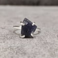thumbnail image 3 of Natural Tanzanite Ring, Rough Tanzanite Gemstone Ring, December Birthstone, Prong Band, 925 Sterling Silver, Womens Ring, Christmas, Thanksgiving, Handmade, Statement Jewelry, Rough Gemstone Jewelry, 3 of 6