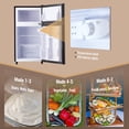 thumbnail image 3 of WANAI 3.5 Cu.ft Fridge with Freezer 2 Door Compact Refrigerator with Adjustable Thermostat Dark Grey, 3 of 8