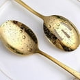 thumbnail image 4 of Gold Serving Spoons 6 Pieces, Stainless Steel Utensils with Mirror Polished,3 Spoon and 3 Slotted, 4 of 7