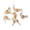 thumbnail image 1 of Billuyoard 200 Uds. Conectores de joyería Calotte componentes de conexión a juego resistentes al desgaste extremo de cadena de bolas DIY para suministros Artesanía KC oro Billuyoard HA061130-06, 1 of 6