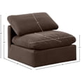thumbnail image 4 of Meridian Furniture Indulge Contemporary Velvet Armless Chair in Brown, 4 of 4