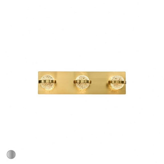 19.75 inch 15W 3 Led Bath Bar-Gold Finish Bailey Street Home 79-Bel-4186887