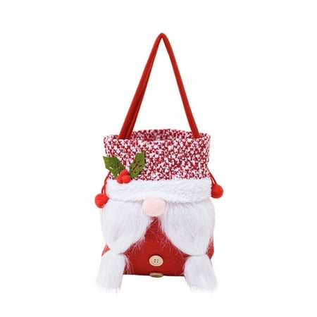 

NEGJ Christmas Man Bag Old Decoration Bag Children Candy Gift Bag Christmas Storage Bags Collapsible Storage with Lid Closed Storage Bins
