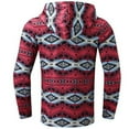 thumbnail image 5 of Penkiiy Chandails en Molleton pour Hommes Mode Hiver Chaud Style Ethnique à Capuche Rouge y2k Chandail à Capuchon, 5 of 5
