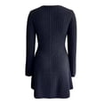 thumbnail image 2 of Vestido George para Mujer, con Manga Larga Tela Rib Cuello Redondo Flare Negro Talla M, 2 of 4