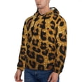thumbnail image 3 of Sikiie Golden Leopard Glitter Men's Hoodie, Essentials Hoodie, Sweatshirt, Pullover Hooded Sweatshirt for Men-XX-Large, 3 of 7