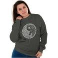 thumbnail image 3 of Floral Yin Yang Symbolic Spiritual Women Crewneck Sweatshirt Brisco Brands 2X, 3 of 6