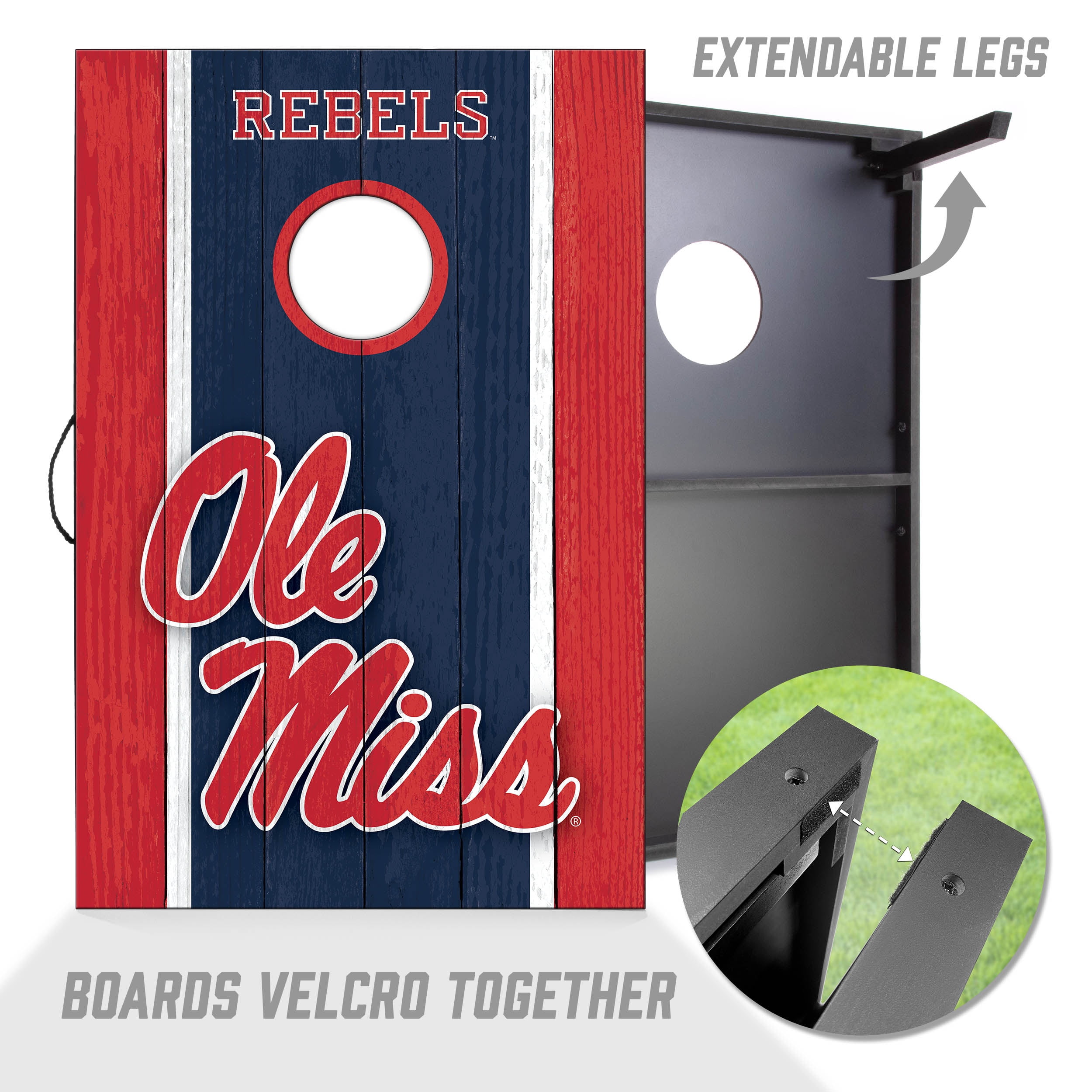 Mississippi Rebels 2x3 MDF Cornhole Game Set