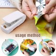 thumbnail image 6 of Coollooc 2 Pack Mini Portable Handheld Heat Vacuum Sealer Bag Sealer Mini Sealing Machine Hand Pressure Heat Sealing Machine Handheld Plastic Bag Sealer Mini Food Sealer for Plastic Bags Food Saver, 6 of 9