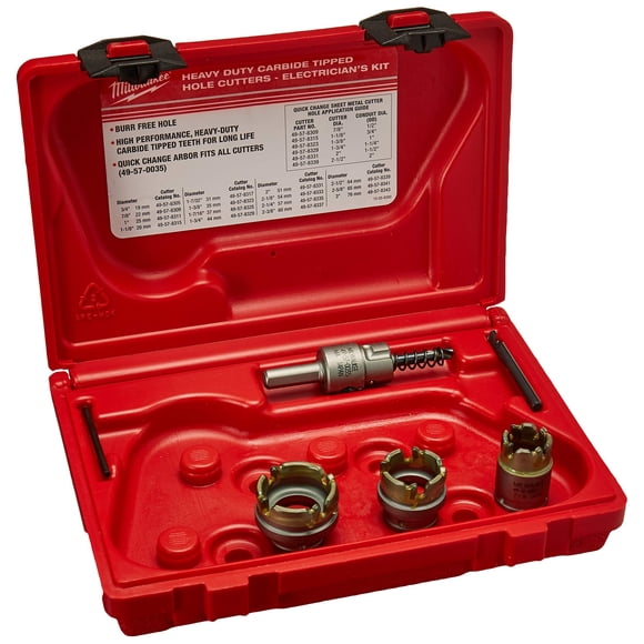 MILWAUKEE'S Hole Saw Kit,Saw Range 3/4" to 2-1/2", Black (49-22-8300)