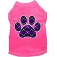 thumbnail image 5 of Pet Dog  Cat Shirt Screen Printed, "Argyle Paw Purple", 5 of 10
