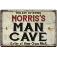 thumbnail image 1 of MORRIS'S Man Cave Sign Rustic Garage Decor Gift 8x12 Metal 108120035281, 1 of 1