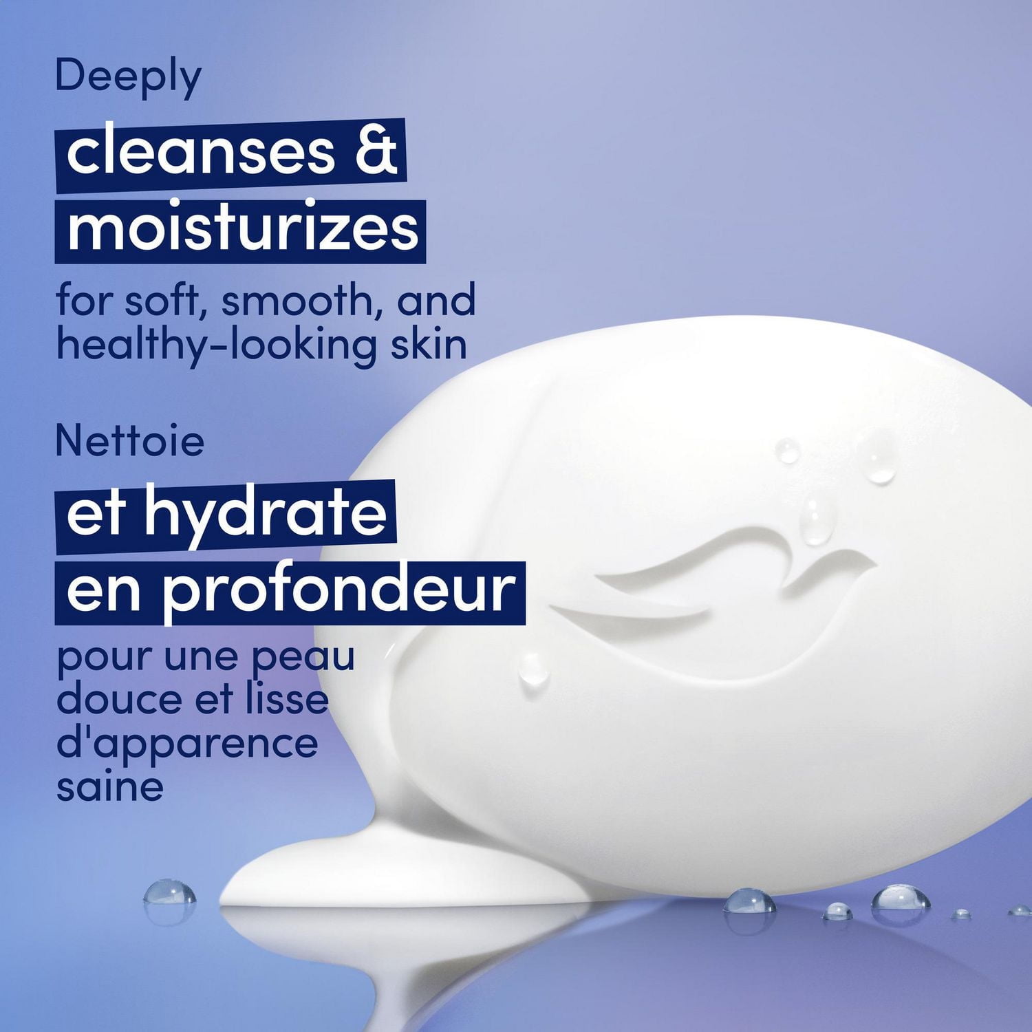 Dove Pain de Beauté nettoyant doux pour la peau et hydratant pour un soin cutané doux Original conçu avec 1/4 de crème hydratante