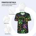 thumbnail image 4 of Daiia Mardi Gras6 Mens Baseball Jersey Button Down Shirts Short Sleeve Sports Uniforms-XX-Large, 4 of 9