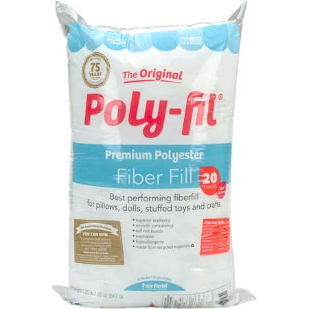 Poly Fill Insert - Poly-Fil 100% Polyester Fiber Fill - 20 Oz.