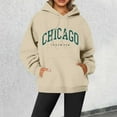 thumbnail image 2 of WEAIXIMIUNG Chandails en Molleton pour Femmes Tendance Zip 2024 Nouveau Pull à Col Rond Imprimé Lettres pour Femmes Pull à Manches Longues de Rue Chandail à Capuchon, 2 of 4