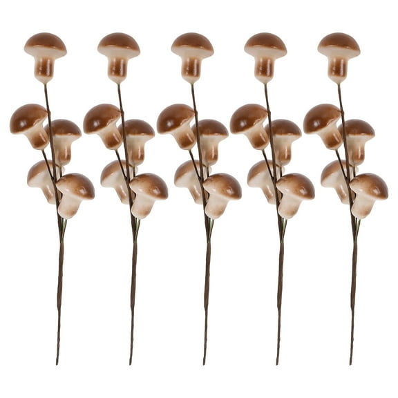 Homoyoyo Realistic Fake Mushrooms Mushroom Picks Foam Decoration Vase Decoration 4pcs