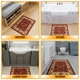 thumbnail image 4 of Ottomanson Floral Indoor Doormat 2'3" x 3' - Non Slip Low Pile Area Rug for Entryway, Red, 4 of 11