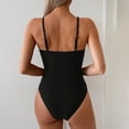 thumbnail image 5 of Zynoxe Women's One Piece Swimsuit Sweetheart Neck with Gold Shell Tummy Control Swimsuits Stretchy Adjustable Straps Summer Lounge Beach Bathing Suit Black S, 5 of 9