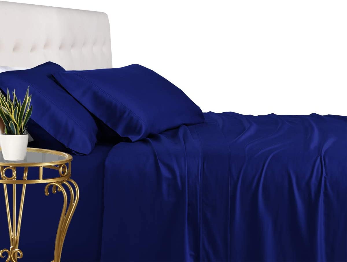 Royal Tradition 100 Percent Bamboo Bed Sheet Set, Split-King, Solid Beige, 