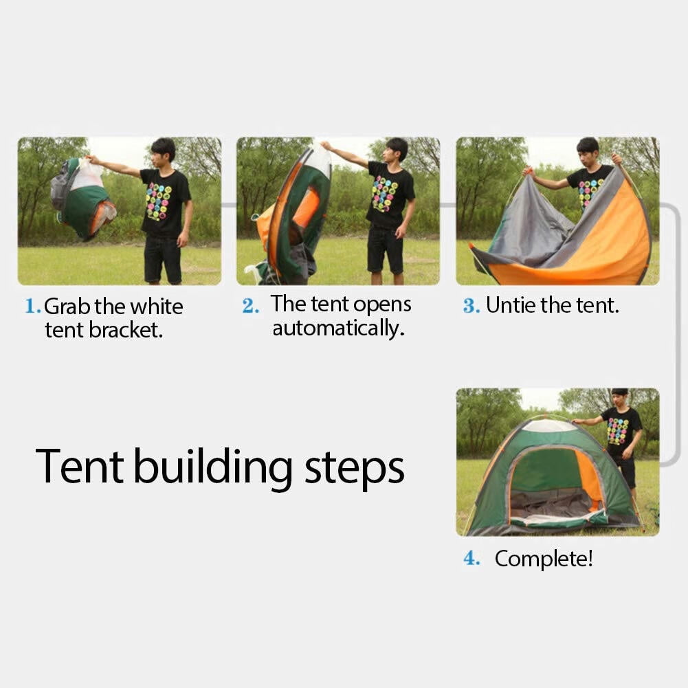 2 Person Instant Pop Up Lightweight Camping Tent,Outdoor Easy Set Up Automatic Family Travel Tent,Portable Backpacking Ultralight Waterproof Windproof Anti-UV Sun Shelter Tent…