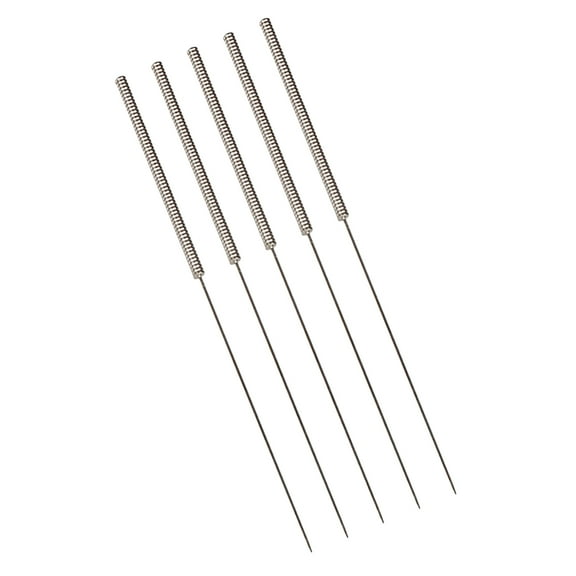 GOOHOCHY 3D Printer Nozzle Cleaning Kit with 0.15mm Stainless Steel Drill Bits for 3D Printers, 5 Pieces, Silver