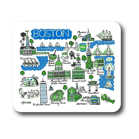 UPC: 0731969977811 | OTM Essentials Artist Series: Julia Gash Boston Non-Skid Mouse Pad Multicolor (OP-MH-JG1-037)