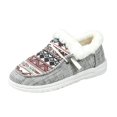 thumbnail image 3 of Willtoo Women's Plush Lined Slip On Shoes, Ethnic Pattern Warm Casual Loafers, Comfortable Non-Slip Winter Footwear, 3 of 6
