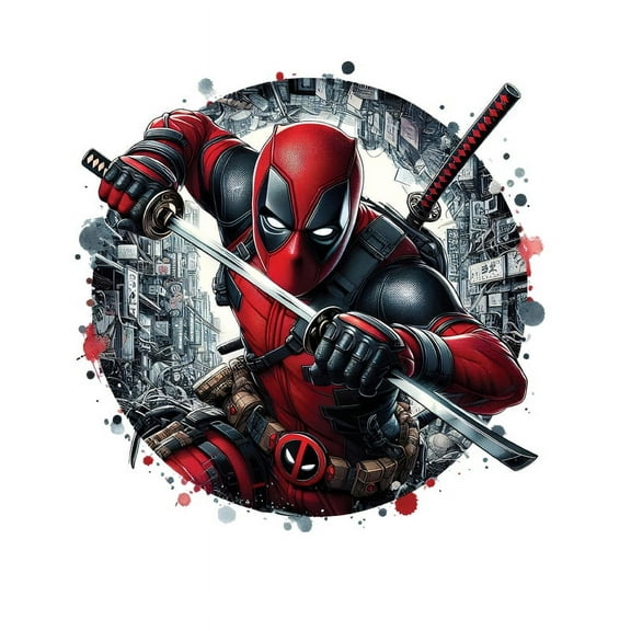 Deadpool Wall Sticker For Bedroom Living Room Nursery Party Decorations Anime Cartoon Background Self-Adhesive Wall Decor Baby Boy Girl Kids Room Wall Mural Decor Poster Gift