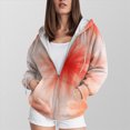 thumbnail image 2 of Towmus Lightweight Zip Up Hoodies for Women Casual Sweatshirts Long Sleeve Jacket Drawstring Gradient Hooded with Pockets, 2 of 5