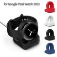 thumbnail image 1 of Soporte compatible con Google Pixel Watch, soporte de carga de silicona antideslizante, base con ranura para gestión de cables, color negro, 1 of 5