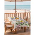 thumbnail image 2 of Outdoor Tablecloth with Umbrella Hole for Patio/Picnic/Party/Camping, Spring Flowers Blossom Waterproof Table Cloth Rectangle Table Cover Washable, Pastoral Farmhouse Botanical Rustic (52"x 70"), 2 of 8