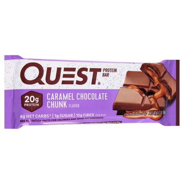 Quest Nutrition Protein Bar Caramel Chocolate Chunk Single Bar 60 G Each Walmart Com