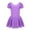Purple, variant on Runhomal Kids Girls Ballet Dancewear Sheer Flutter Sleeves Ballerina Printed Dance Leotard Dress Black XL