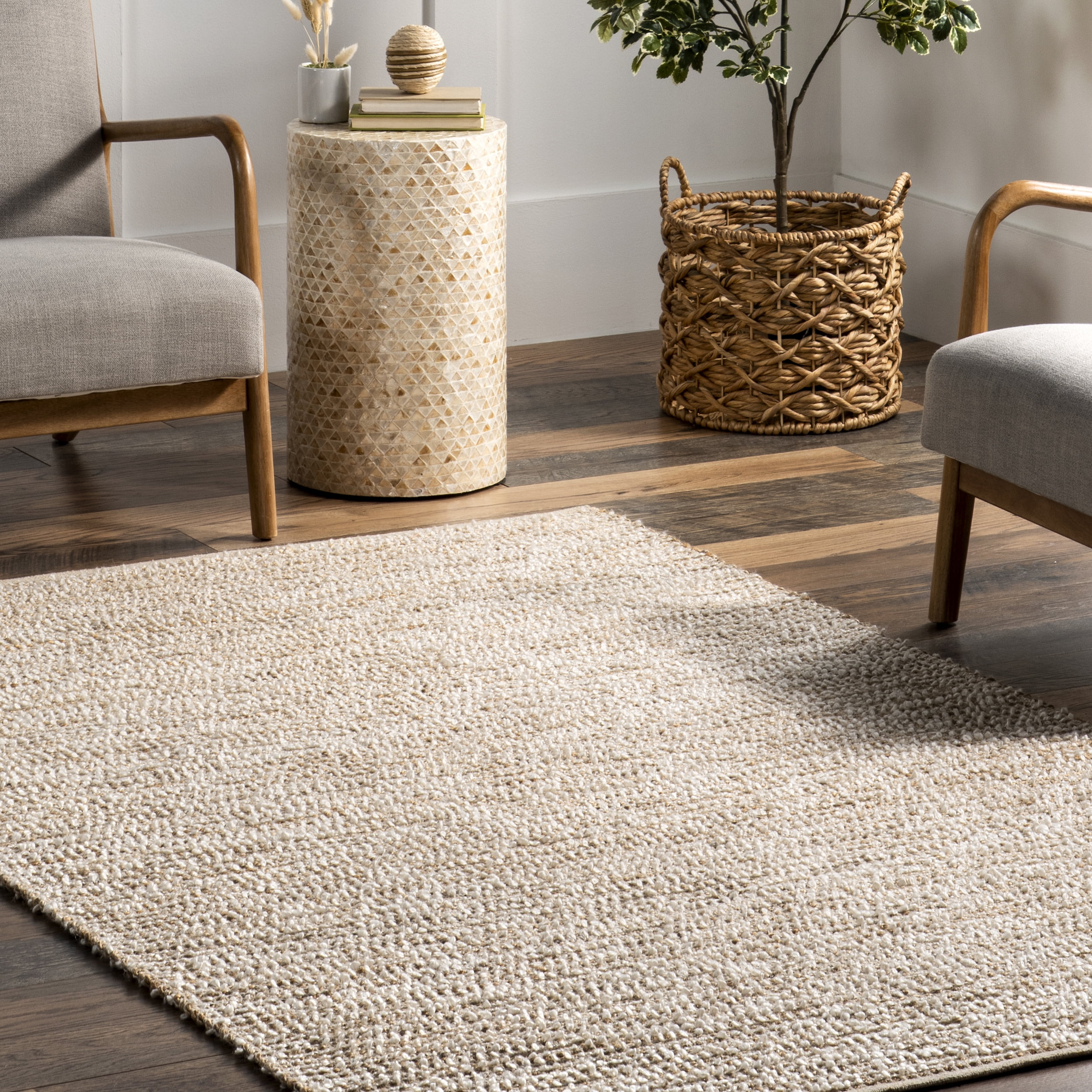 nuLOOM Ivanna Casual Jute Blend Area Rug, 8' x 10', Ivory