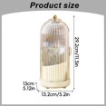 thumbnail image 3 of 360° Rotating Toothbrush Holder with Cover, 3-Slot Dustproof Bathroom Vanity Organizer with Drainage System, Countertop Storage for Toothbrushes Toothpaste Makeup Brushes, Light Yellow, 3 of 8