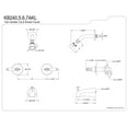 thumbnail image 3 of Kingston Brass KB240AKL Duchess Two-Handle Tub and Shower Faucet, Matte Black, 3 of 3