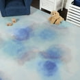 thumbnail image 3 of Abstract Watercolor Indoor Flatweave Polyester Anti-Skid Kids' Area Rug, 4' x 6', Cerulean Blue by Superior, 3 of 6