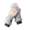 thumbnail image 1 of Guantes de esquí de invierno para hombres y mujeres, para exteriores, con pantalla táctil, cálidos, forrados de vellón, gruesos, impermeables y antideslizantes, 1 of 6