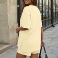 thumbnail image 4 of SUNBS 2 Piece Lounge Set for Women Matching Sets Oversized Top and Shorts Sweatsuit Travel Airport Outfit, 4 of 10