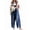 Deep Blue, variant on Women Loose Adjustable Strap Denim Bib Overall Jeans Distressed Wide Leg Baggy Overalls Jumpsuit Blue XL