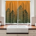 thumbnail image 2 of Ambesonne Country Kitchen Curtains, Pine Trees Woodland Ombre, 55"x45", Dark Peach, 2 of 3