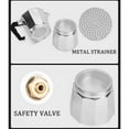 thumbnail image 7 of Bueautybox 50/100/150/300/450/600ml Coffee Maker Aluminum Espresso Stovetop Coffeemaker, 7 of 7
